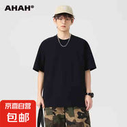 300斤可穿夏季高質(zhì)量五分袖質(zhì)量220克32支仿棉雙紗品質(zhì)高端版型時 黑色 M