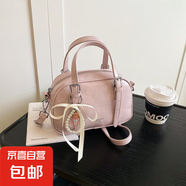 單肩包無(wú)掛件拉鏈車(chē)縫線(xiàn)女包2025年春季PU 黑色 帶掛件