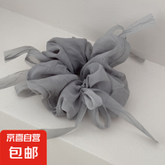 蘇純純色溫柔曼妙輕紗大腸圈打結(jié)蝴蝶結(jié)網(wǎng)紗發(fā)圈日常百搭森系頭飾 灰色發(fā)圈 1個