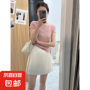 2025年夏季新款白色短裙小個(gè)子黑色百褶裙半身裙女設(shè)計(jì)感a字裙子 白色 常規(guī) S 80-95斤
