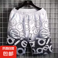 美式復古涂鴉印花短褲男士夏季潮流寬松百搭直筒休閑五分褲子男DM 佰億K23 4XL