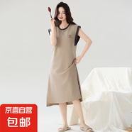 睡裙女夏季款純棉無袖背心連衣裙時尚高檔2025年家居服可外穿套裝 QM32004女裙 3XL