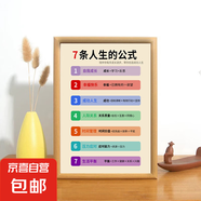 激勵(lì)人生自律調(diào)節(jié)控制情緒相框擺臺(tái)家庭情緒管理辦公桌擺件相框 7條人生公式 8寸