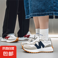 新百倫同款男女百搭舒適運(yùn)動(dòng)鞋休閑鞋耐磨防滑復(fù)古老爹鞋情侶透氣 N327白灰蘭 40
