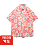 速干沙灘短袖花襯衣男女情侶款2025夏季新款海邊夏威夷襯衣五分袖 5174 M