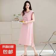 睡裙女夏季款純棉無袖背心連衣裙時(shí)尚高檔2025年家居服可外穿套裝 QM32006女裙 XL