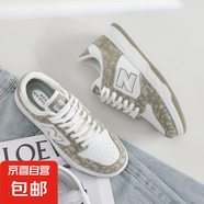 新百倫同款板鞋百搭學(xué)生厚底腰果花n字鞋透氣增高板鞋耐磨運動(dòng)鞋 (XBL)ZS-757腰果棕 40