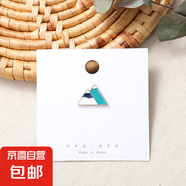 ins韓版可愛搞怪笑臉胸針女扣針配飾百搭小徽章包包裝飾別針配飾 4#雪山