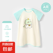 寶寶睡裙純棉輕薄夏季款嬰兒睡袍親膚透氣男寶女寶防踢睡裙 太空恐龍 110 cm 推薦身高99-108cm
