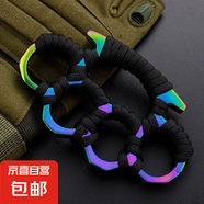 指虎四指拳套鋅合金加厚防身戒指合法小巧自衛(wèi)鐵拳頭拳扣格斗指環(huán) 加厚款炫彩【玲瓏有繩1個】