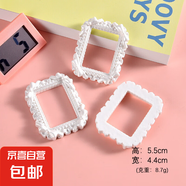 復古少女心相框樹脂配件手工diy材料奶油膠手機殼冰箱貼頭繩發(fā)飾 白色蝴蝶結(jié)方框1個