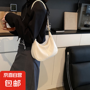 包包女復(fù)古質(zhì)感2025新款時(shí)尚腋下女包高級(jí)通勤單肩斜挎包餃子包 白色