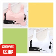 運(yùn)動(dòng)內(nèi)衣女吊帶背心學(xué)生美背聚攏無鋼圈裹胸外穿韓版防震文胸抹胸 2件裝：白色+粉色 L 【適合100-125斤】