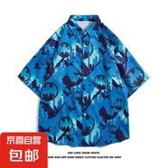 泰國風(fēng)夏威夷花襯衫短袖男女情侶裝松弛感潑水節(jié)度假沙灘碎花襯衣 2107 XL