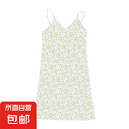 美式辣妹內(nèi)搭印花v領吊帶連衣裙女夏新款碎花吊帶裙女裝 裙5-淺紫 XXL