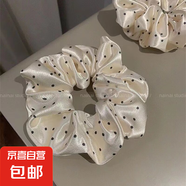 法式緞面波點(diǎn)大腸復(fù)古溫柔發(fā)圈高彈力丸子頭皮發(fā)繩頭繩 新款緞面波點(diǎn)1個(gè)裝