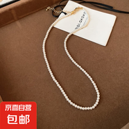 法式復(fù)古高級(jí)感珍珠項(xiàng)鏈時(shí)尚小眾百搭毛衣鏈輕奢個(gè)性設(shè)計(jì)感項(xiàng)飾女 21#項(xiàng)鏈-金色-白色-3mm