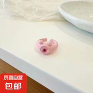 可愛大眼仔植絨亞小怪獸戒指女秋冬小眾設計食指戒指環(huán) 植絨卡比戒指