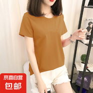 卡通短袖t恤女夏季2025新款內(nèi)搭體恤打底外穿體恤上衣ins超火女潮 深棕色 M
