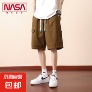 NASA BASE純棉運(yùn)動(dòng)短褲男士夏季直筒大碼休閑褲美式潮牌五分褲子 兩件裝自由組合 7XL