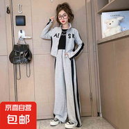 女童春秋款套裝新款2024秋裝洋氣女時髦韓系大童秋季運動服兒童潮 WX-6035【灰色】春秋款 160cm