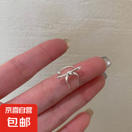絲帶蝴蝶結(jié)有耳夾耳釘芭蕾風(fēng)無耳洞耳飾女耳骨夾 左耳耳骨夾一只