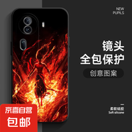 適用opporeno11手機殼魔童哪吒11pro卡通直邊硅膠軟殼10/9/8/7/6/a92s/a95/K10新款保護套 經(jīng)典黑-魔童哪吒01 Reno8