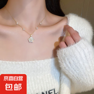 韓國(guó)氣質(zhì)愛(ài)心蝴蝶珍珠流蘇項(xiàng)鏈小眾時(shí)尚高級(jí)感鎖骨鏈百搭項(xiàng)飾批發(fā) 3#項(xiàng)鏈-金色花朵珍珠