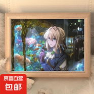 紫羅蘭永恒花園薇爾莉特動(dòng)漫周邊二次元畫框擺件朋友閨蜜生日禮物 薇爾莉特圖(1) 8寸