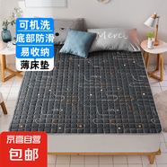 四季通用防滑可機(jī)洗薄床墊保護(hù)墊加厚榻榻米床褥子單雙人學(xué)生宿舍 靈動線條 200x200cm【雙人床】