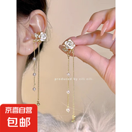 韓版無耳洞耳夾感冷淡風(fēng)設(shè)計(jì)感耳飾女長款流蘇珍珠蝴蝶耳骨夾 13【1對裝】