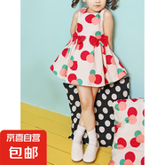 【夏季女童波點連衣裙】新款夏季女童圓點蝴蝶結(jié)連衣裙 白色 140