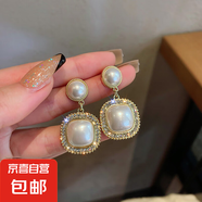 銀針輕奢珍珠愛心耳釘小眾氣質(zhì)高級(jí)感耳環(huán)時(shí)尚百搭宮廷風(fēng)耳飾批發(fā) 15#銀針-合金-金色