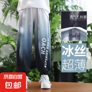 男童防蚊褲子夏季薄款冰絲休閑運動褲2025新款兒童夏裝防蚊褲男孩 ZTM-6067【漸變】夏季薄款 140