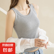 白色吊帶小背心女內(nèi)搭打底衫無(wú)袖外穿夏季修身運(yùn)動(dòng)內(nèi)衣上衣 灰色 均碼 90-150斤