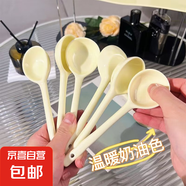 【超級(jí)爆品】陶瓷碗高顏值飯碗加厚碗勺套裝可愛(ài)卡通碗盤餐具套裝 6.6英寸奶黃扭扭勺6只