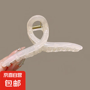 【高級感配飾】鯊魚夾抓夾新款盤發(fā)夾子高顏值氣質(zhì)大號 果凍色米色【約11cm】