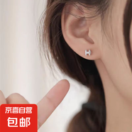 2025年新款純銀靈蛇耳釘小眾氣質(zhì)高級(jí)感蛇新年耳環(huán)生日禮物女生 滿鉆H字母耳釘一對(duì)【純銀】