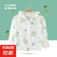 輕薄款兒童防曬衣服寶寶男童女童皮膚衣嬰兒空調(diào)衫外套夏季涼感 2124冰絲牛油果綠 90 碼建議1-2歲