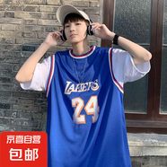 24號籃球服男士短袖套裝夏季冰絲網(wǎng)眼運動五分短褲兩件套學生班服 24號藍色1004 3XL