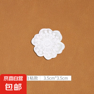 白色蕾絲補(bǔ)丁貼免縫自粘修補(bǔ)蚊帳裙子紗裙破洞歐根紗刺繡花朵布貼 2#（1個(gè)裝）自粘免縫