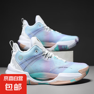 韋德幻影新款籃球鞋男高幫防滑耐磨減震室外實(shí)戰(zhàn)學(xué)生青少年摩擦有 723粉紫色 42
