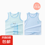 【運(yùn)動(dòng)背心】25夏男童寶寶套裝兒童套裝純棉籃球背心兩件套裝 藍(lán) 100