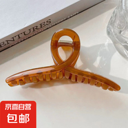 【送女友】超值多件套發(fā)夾亞克力發(fā)圈高馬尾山茶花心發(fā)飾 1件套【13cm咖色】/