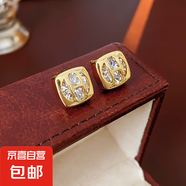 銀針不規(guī)則珍珠復(fù)古耳環(huán)小眾設(shè)計(jì)感法式耳釘耳墜時(shí)尚氣質(zhì)耳飾批發(fā) 136#銀針-金色