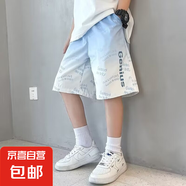 新款男童運動短褲夏季薄款兒童冰絲速干休閑五分中大童大童男孩新 BBE-D017【藍色】 140