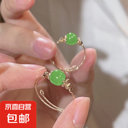 復古仿和田玉串珠開口戒指女小眾設計感古風簡約冷淡風食指戒指環(huán) 金色【單個裝】