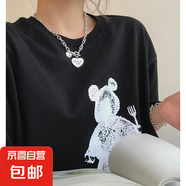 辣妹甜酷抽拉蝴蝶項鏈女一款四戴立體蝴蝶毛衣鏈設(shè)計感流蘇鎖骨鏈 字母愛心片片
