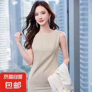 2025夏季辣妹彈力吊帶連衣裙女正裝內搭無(wú)袖露肩收腰顯瘦打底長(cháng)裙 香檳色 XL 碼109-117斤