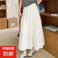 木耳邊蕾絲半身裙女早春季新款法式溫柔風(fēng)長裙設(shè)計感超仙初戀裙子 白色(有內(nèi)襯) 2XL 【建議130-140斤】